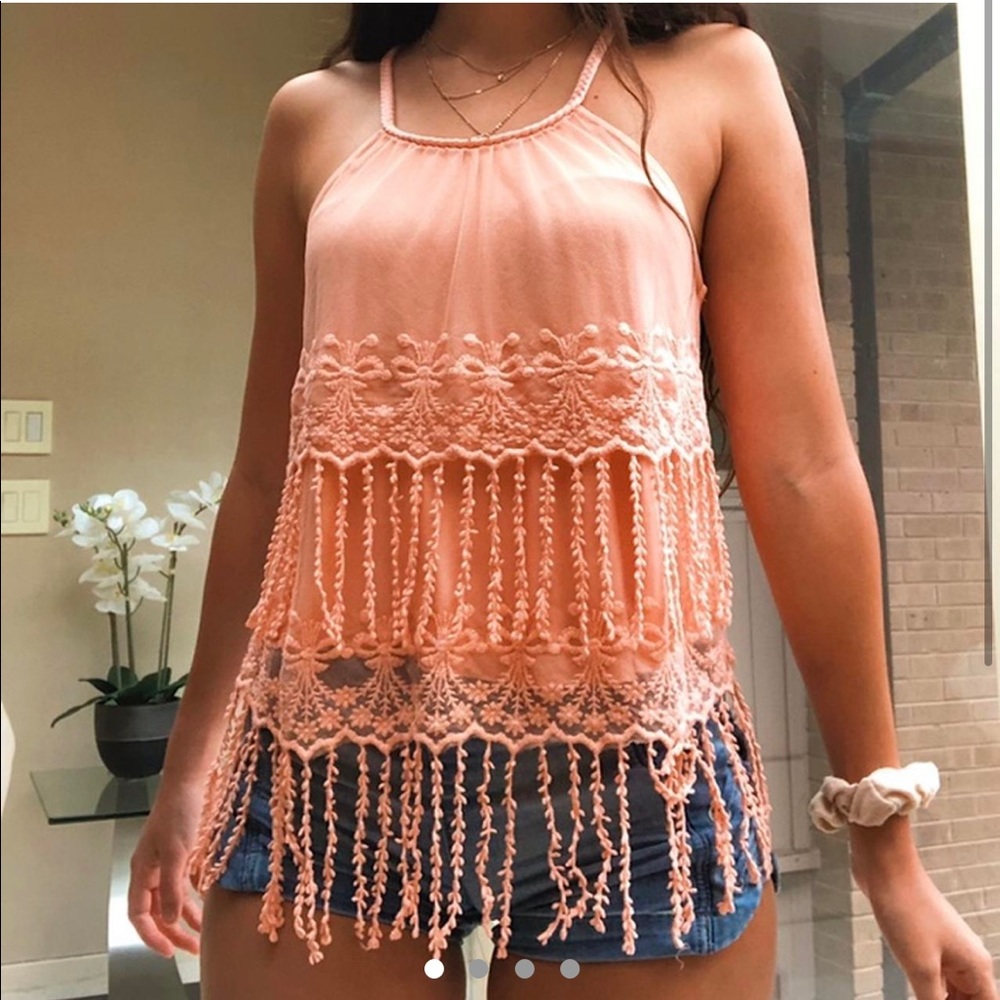 Charlotte Russe fringe tank top